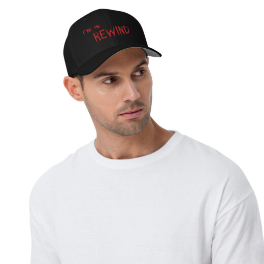 Im In Rewind (Black and Red) Structured Twill Cap